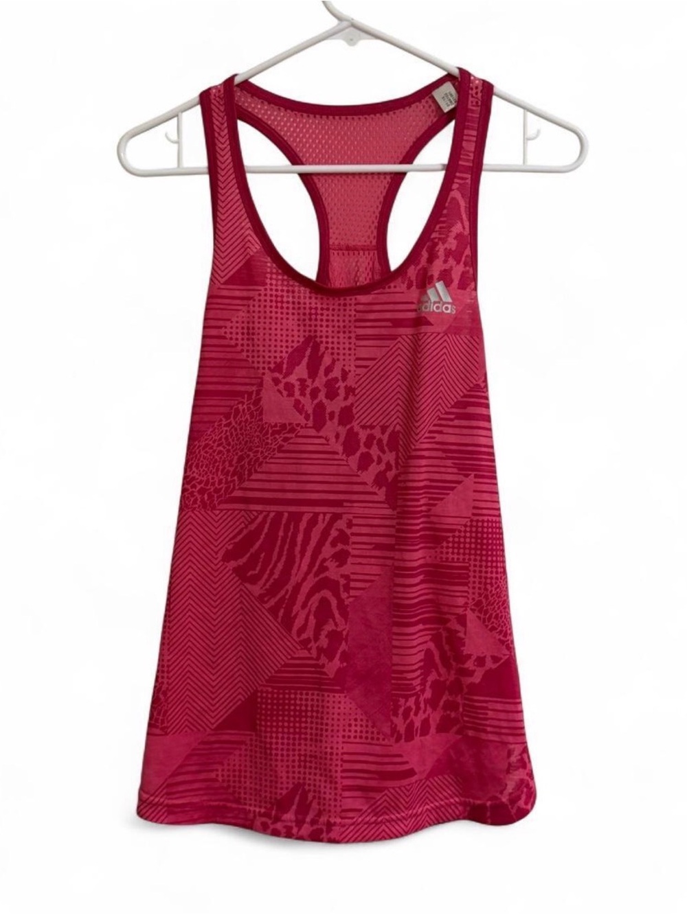 adidas Women's Raspberry Patterned Racerback Tank